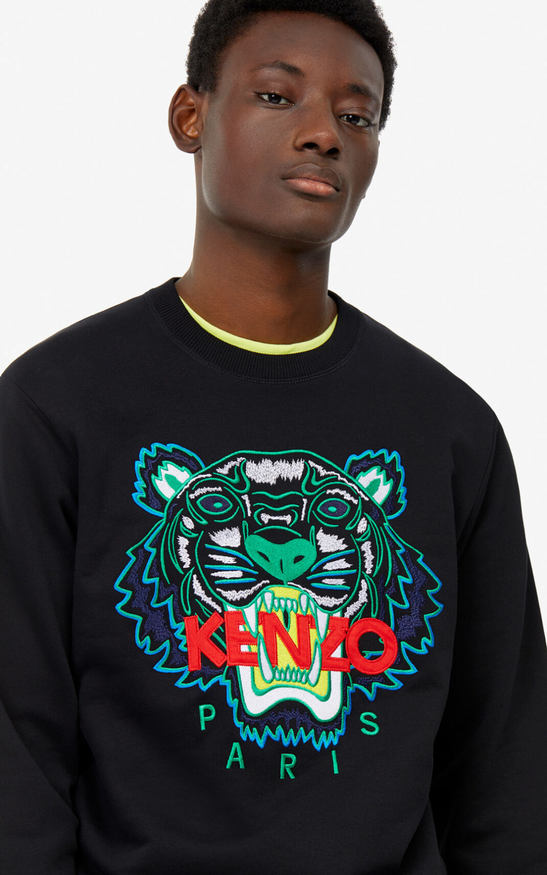 Sudadera Kenzo Tiger Hombre Negras HJR386419